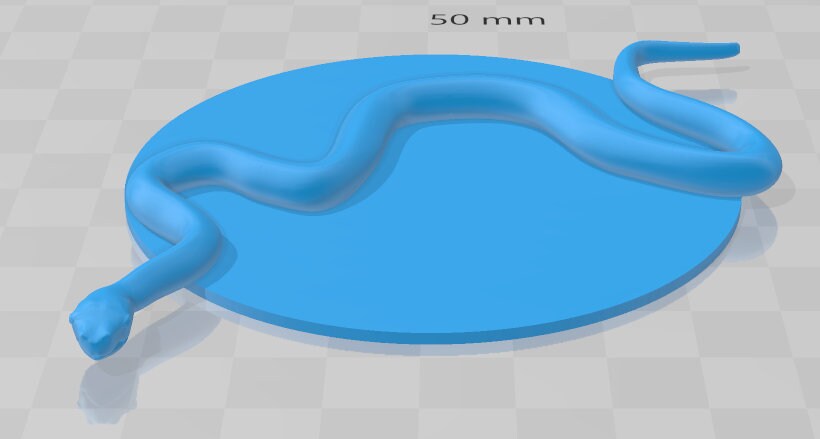 Giant Constrictor Snake Mini - DND - Pathfinder - Dungeons & Dragons - RPG - Tabletop - mz4250- Miniature-28mm-1"Scale