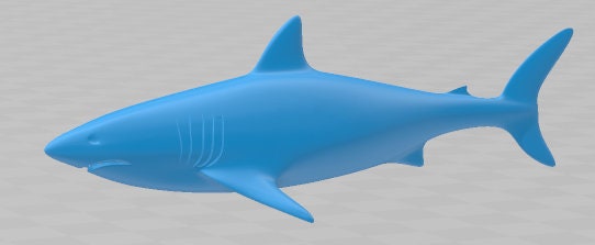 Reef Shark Mini in 3 Pieces - DND - Pathfinder - Dungeons & Dragons - RPG - Tabletop - mz4250- Miniature-28mm-1"Scale