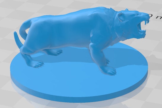 Tiger Mini - DND - Pathfinder - Dungeons & Dragons - RPG - Tabletop - mz4250- Miniature-28mm-1"Scale