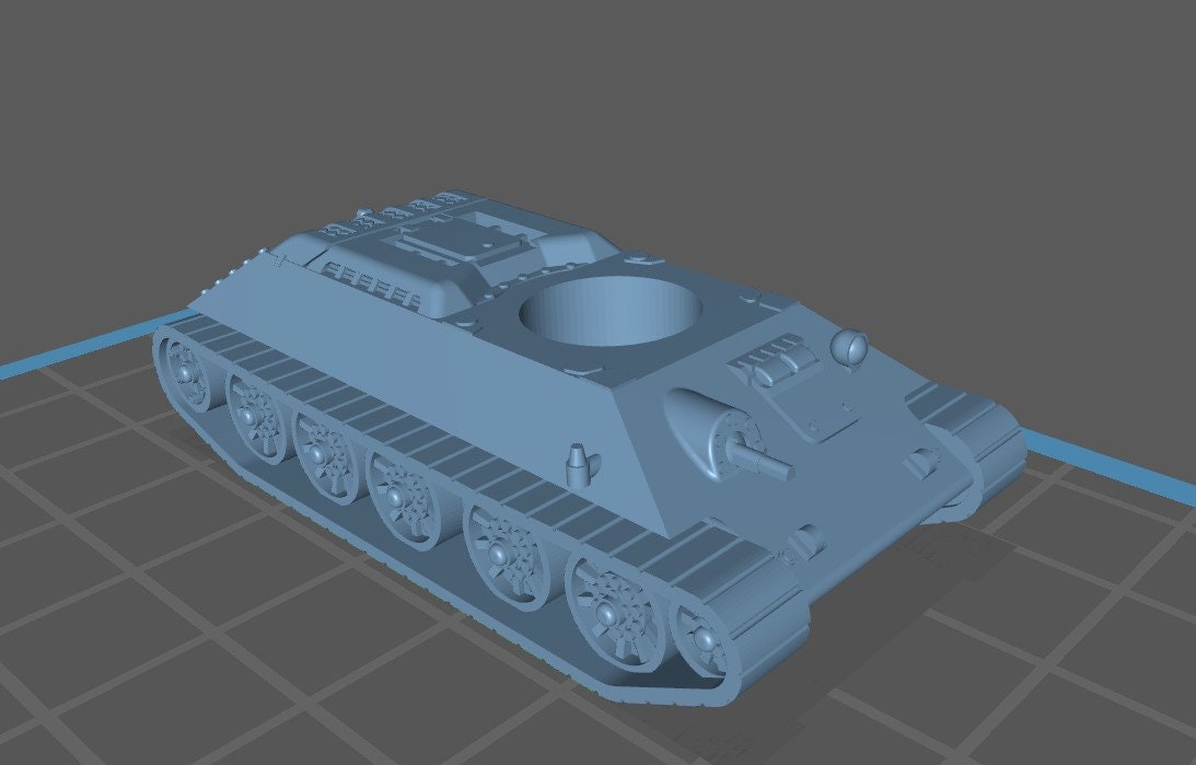 T34-76 1940-41 - 1:100 scale - USSR - Tanks - Armored Vehicle - World Of Tanks - War Game - Wargaming - Axis and Allies - Tabletop Games