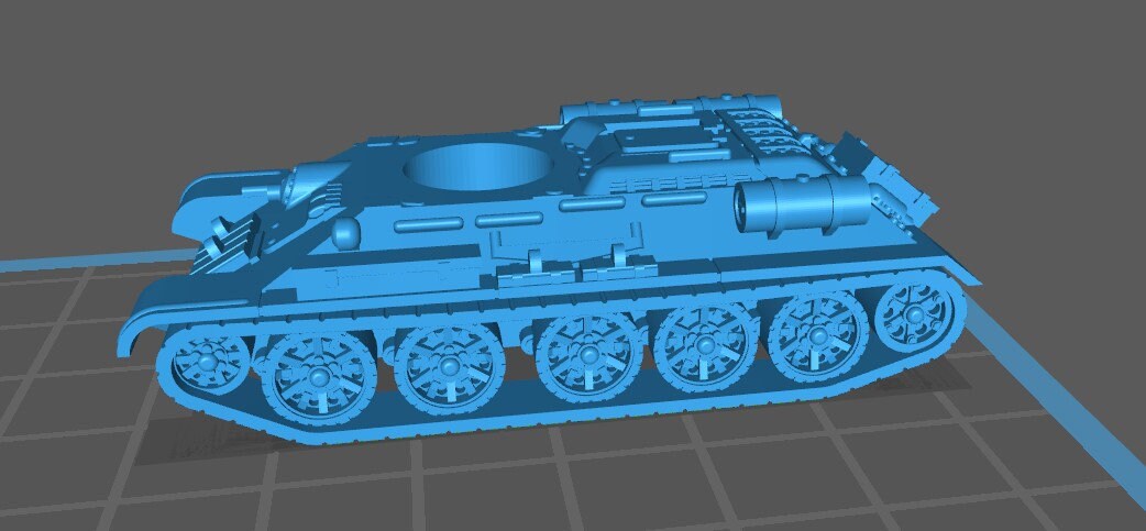 T34-76 1942-44 - 1:100 scale - USSR - Tanks - Armored Vehicle - World Of Tanks - War Game - Wargaming - Axis and Allies - Tabletop Games