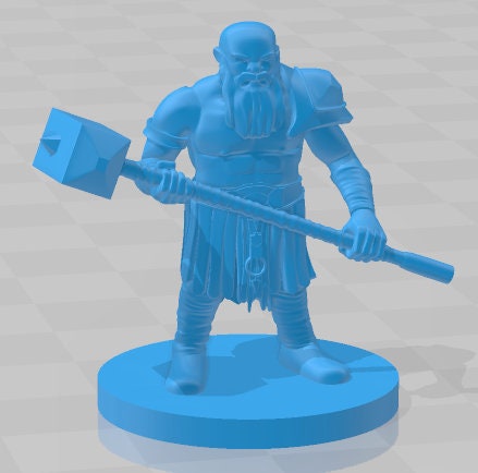 Dwarf Berserker Mini - DND - Pathfinder - Dungeons & Dragons - RPG - Tabletop - mz4250- Miniature-28mm-1"Scale