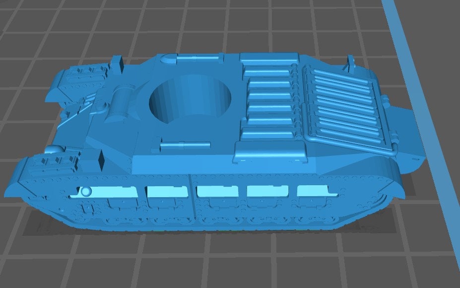 A12 Matilda II - 1/100 Scale - UK - Tanks - Armored Vehicle - World Of Tanks - War Game - Wargaming - Axis and Allies - Tabletop Games