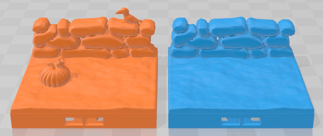 Pumpkin Patch 2x2 Tiles - Pathfinder - Dungeons & Dragons - RPG - Tabletop - Terrain - 28 mm / 1" - - Aether Studios