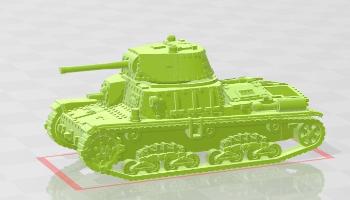 M Type - 1:100 Scale - Italy - Tanks - Armored Vehicle - World Of Tanks - War Game - Wargaming - Axis and Allies - Tabletop Games