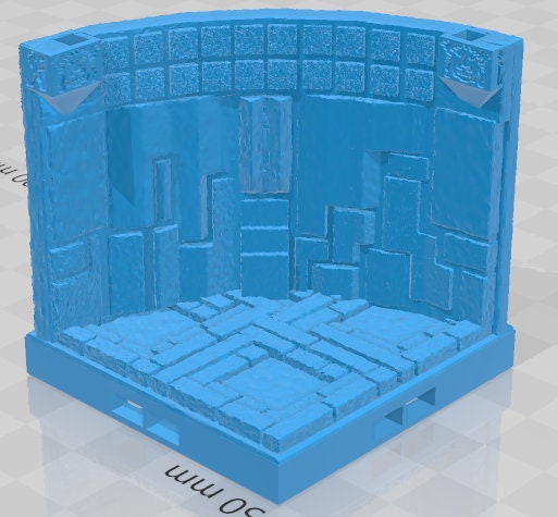 Aztlan Corner And Curve Walls - Pathfinder - Dungeons & Dragons - RPG - Tabletop - Terrain - 28 mm / 1" - - Aether Studios