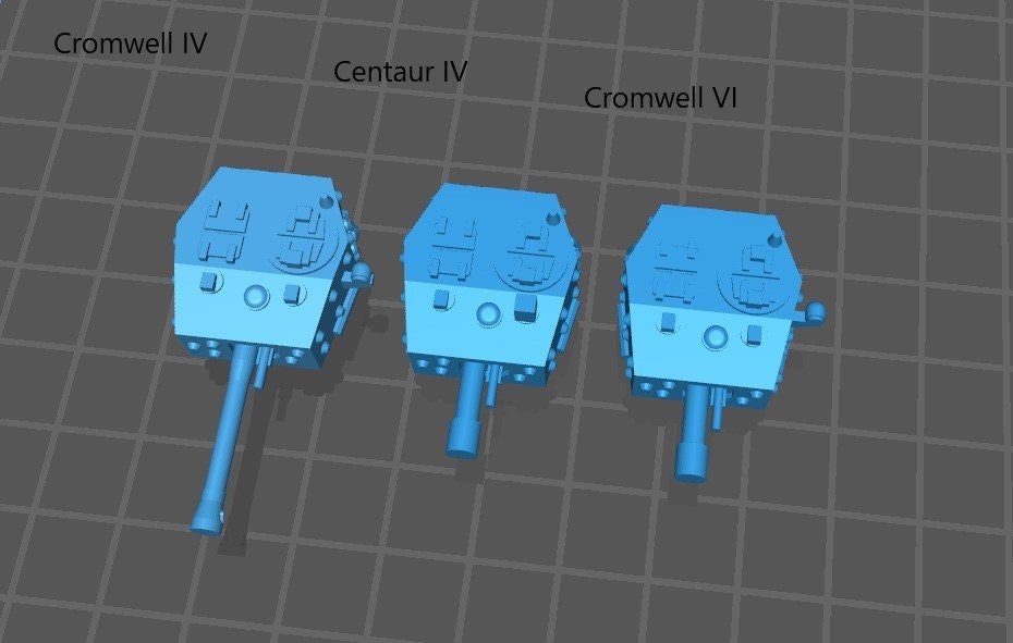 Cromwell & Centaur - 1:100 scale - UK - Tanks - Armored Vehicle - World Of Tanks - War Game - Wargaming - Axis and Allies - Tabletop Games
