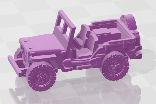 Jeep - 1:100 scale - USA - Tanks - Armored Vehicle - World Of Tanks - War Game - Wargaming - Axis and Allies