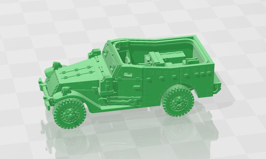 M3A1 Scout w/ MG in open models - 1:100 scale - USA - Tanks - Armored Vehicle - World Of Tanks - War Game - Wargaming - Axis and Allies -