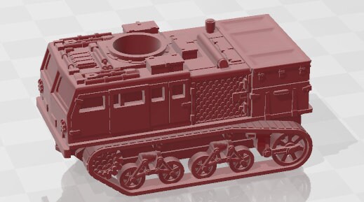 M4 HST Class A - 1:100 Scale - USA - Tanks - Armored Vehicle - World Of Tanks - War Game - Wargaming - Axis and Allies - Tabletop Games