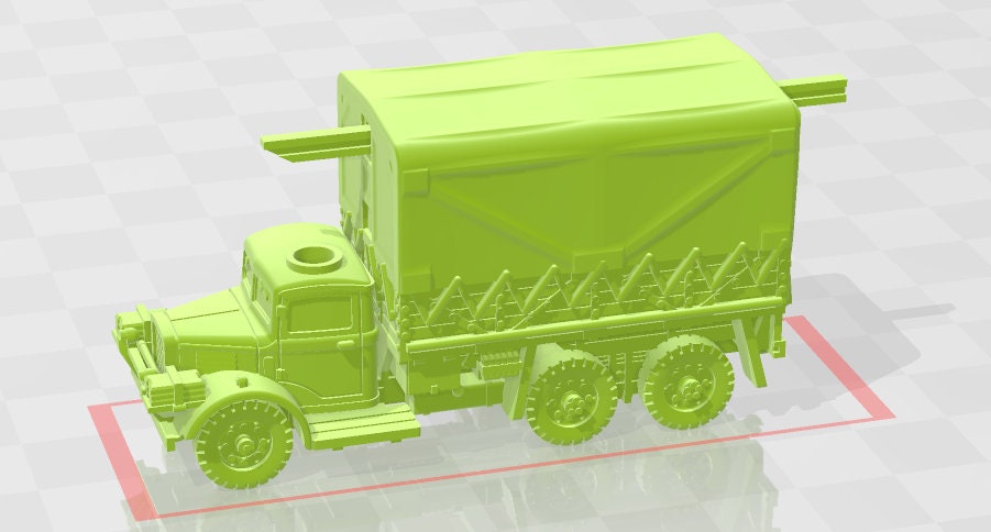 Austin K6 w/crane - 1:100 scale - UK - Tanks - Armored Vehicle - World Of Tanks - War Game - Wargaming - Axis and Allies