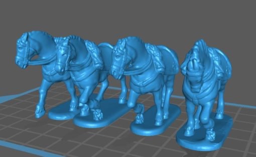 Au2 Heavy Horse Walking - Austrian Cavalry - Great for Table Top War Games And Dioramas - Resin Miniatures 28 mm Miniature -