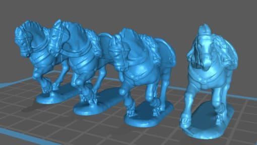 Au1 Heavy Horse Charging - Austrian Cavalry - Great for Table Top War Games And Dioramas - Resin Miniatures 28 mm Miniature -