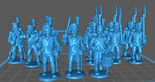 Light Infantry Btg 1805-07 - Great for Table Top War Games And Dioramas - Resin Miniatures 28 mm Miniature -