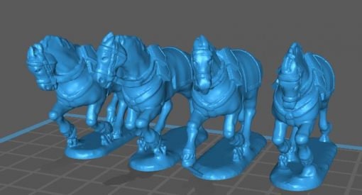 Fr1 French heavy horse charging - Great for Table Top War Games And Dioramas - Resin 28mm Miniatures -