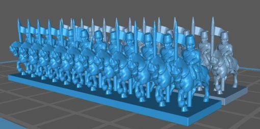 Prussian Landwehr cavallery 1813 - Great for Table Top War Games And Dioramas - Resin 6mm Miniatures -