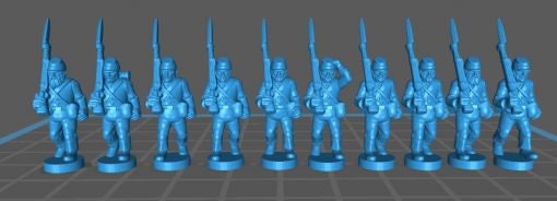 ACW Infantry , shell Jacket with kepi - Great for Table Top War Games And Dioramas - Resin 15mm Miniatures -