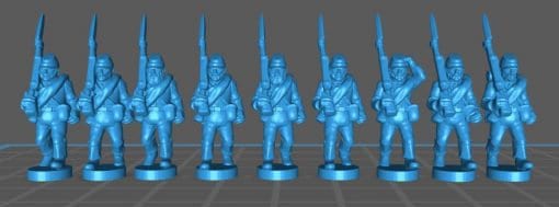 ACW Infantry , shell Jacket with kepi and blanket roll - Great for Table Top War Games And Dioramas - Resin 15mm Miniatures -