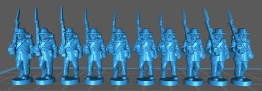 ACW Infantry , with hat and Backpack , Union - Great for Table Top War Games And Dioramas - Resin 15mm Miniatures - Bolt Action -