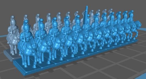 Russian Dragoons/Curassiers 1805 - Great for Table Top War Games And Dioramas - Resin 6mm Miniatures -