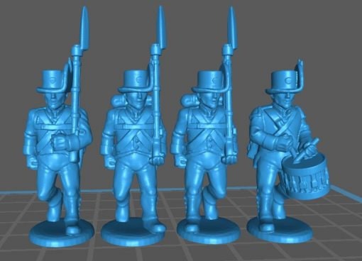 Austrian Landwehr with Korsehut and uniform - Great for Table Top War Games And Dioramas - Resin 28mm Miniatures -