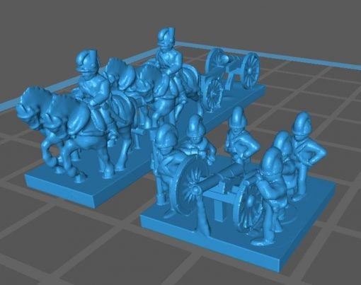 British Horse Artillery and train - Great for Table Top War Games And Dioramas - Resin 6mm Miniatures -