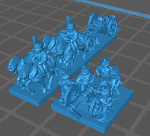 French Artillery 1812 - Great for Table Top War Games And Dioramas - Resin 6mm Miniatures -