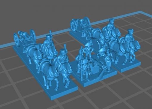 Austrian Artillery - Great for Table Top War Games And Dioramas - Resin 6mm Miniatures -