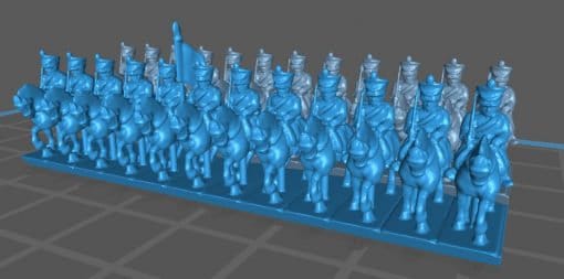 Napoleonic British Light Dragoons 1812 - Great for Table Top War Games And Dioramas - Resin 6mm Miniatures -