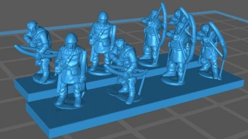 Early Gothic Bowmen skirmishing Ps - Great for Table Top War Games And Dioramas - Resin 10mm Miniatures -