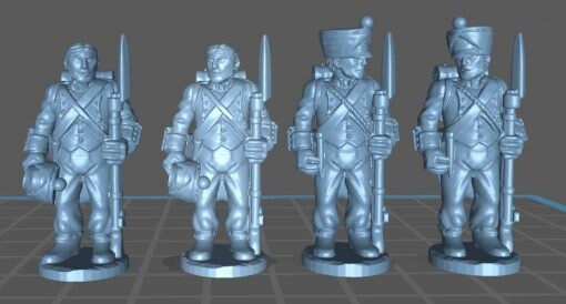 French Infantry 1808, campaign uniform at ease - Great for Table Top War Games And Dioramas - Resin 28mm Miniatures -
