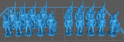 French Old Guard 1808, Grenadiers an Chasseurs - Great for Table Top War Games And Dioramas - Resin 28mm Miniatures -