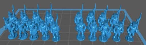 French Mid Guard 1808, Fusilier-Grenadiers and Fusilier-Chasseurs - Great for Table Top War Games And Dioramas - Resin 28mm Miniatures -