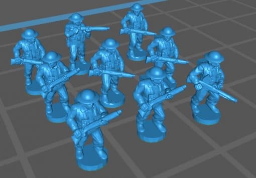 WW2 UK infantry - Great for Table Top War Games And Dioramas - Resin 15mm Miniatures -