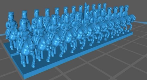 Bavarian Cavalry - Great for Table Top War Games And Dioramas - Resin 6mm Miniatures -