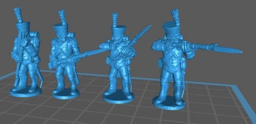 French Voltigeurs 1808, high uniform - Great for Table Top War Games And Dioramas - Resin 28mm Miniatures -