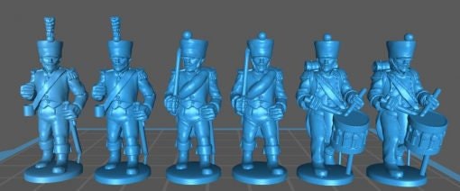 French Line Command 1808, campaign uniform - Great for Table Top War Games And Dioramas - Resin 28mm Miniatures -