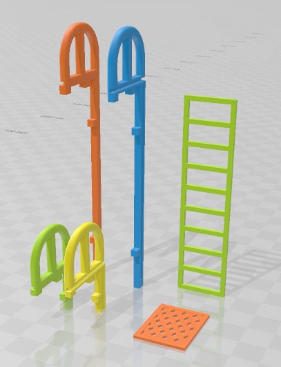 Roys Petrol Core Set Ladders And First Aid Kit - Pathfinder - Dungeons & Dragons -RPG- Tabletop-Terrain - 28 mm / 1" - Aether Studios