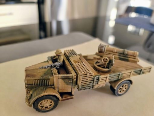 Lancia 3 Ro Gun Truck - Great for Table Top War Games And Dioramas - Resin 28mm Miniatures -