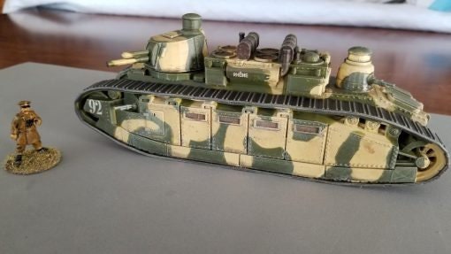 French Char 2C tank - Great for Table Top War Games And Dioramas - Resin 28mm Miniatures -