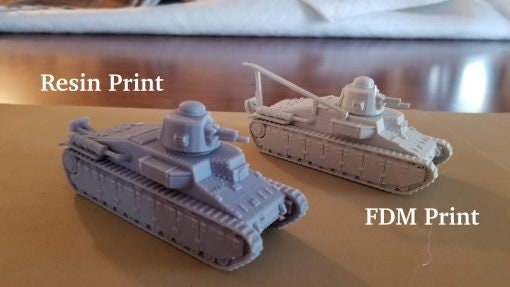 French D1 Tank - Great for Table Top War Games And Dioramas - Resin 28mm Miniatures -
