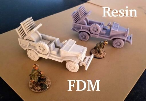 USMC Multi-Launcher Truck M-2-4  - Great for Table Top War Games And Dioramas - Resin 28mm Miniatures - Bolt Action -