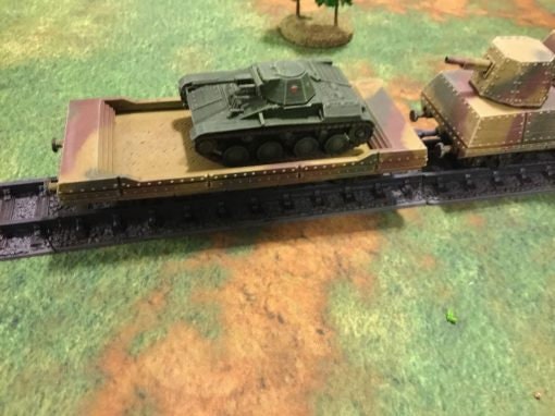 Armored train ( locomotive and four car) - Great for Table Top War Games And Dioramas - Resin 28 mm Miniatures - Bolt Action