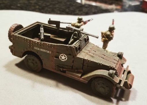 American M3 Scout Car - Great for Table Top War Games And Dioramas - Resin 28mm Miniatures -
