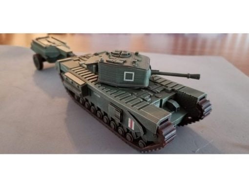 Churchill Tank - Great for Table Top War Games And Dioramas - Resin 28mm Miniatures -