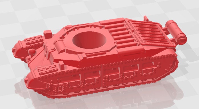 A12 Matilda II - 1/100 Scale - UK - Tanks - Armored Vehicle - World Of Tanks - War Game - Wargaming - Axis and Allies - Tabletop Games