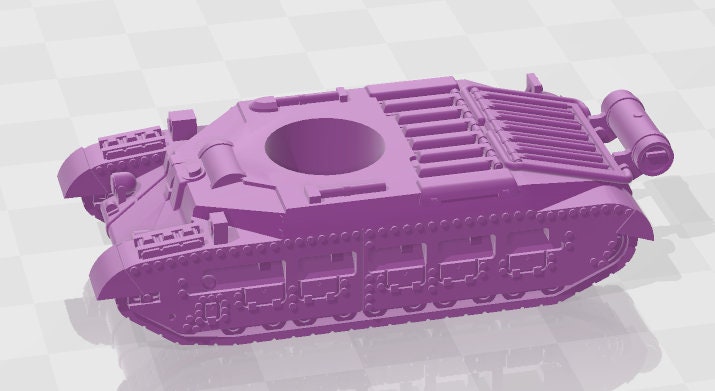 A12 Matilda II - 1/100 Scale - UK - Tanks - Armored Vehicle - World Of Tanks - War Game - Wargaming - Axis and Allies - Tabletop Games