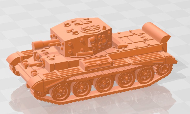 Cromwell & Centaur - 1:100 scale - UK - Tanks - Armored Vehicle - World Of Tanks - War Game - Wargaming - Axis and Allies - Tabletop Games