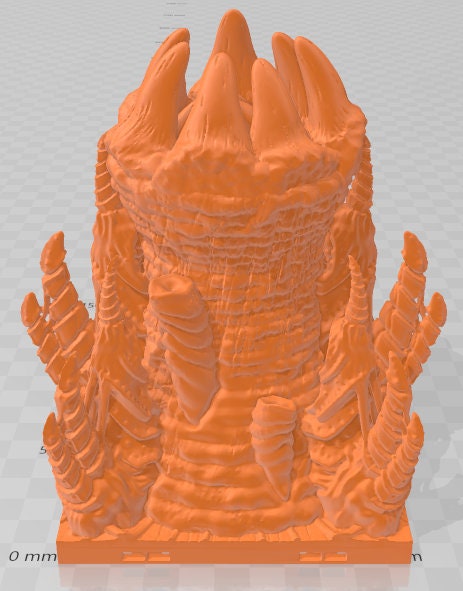 Hive Infestation Pillars And Columns - Alien Lair - Pathfinder - Dungeons & Dragons -RPG- Tabletop-Terrain - 28 mm / 1" - Aether Studios