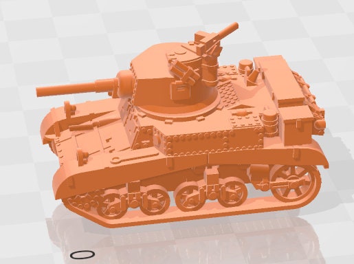 Stuart Type Tanks - 1:100 scale - UK - Tanks - Armored Vehicle - World Of Tanks - War Game - Wargaming - Axis and Allies - Tabletop Games